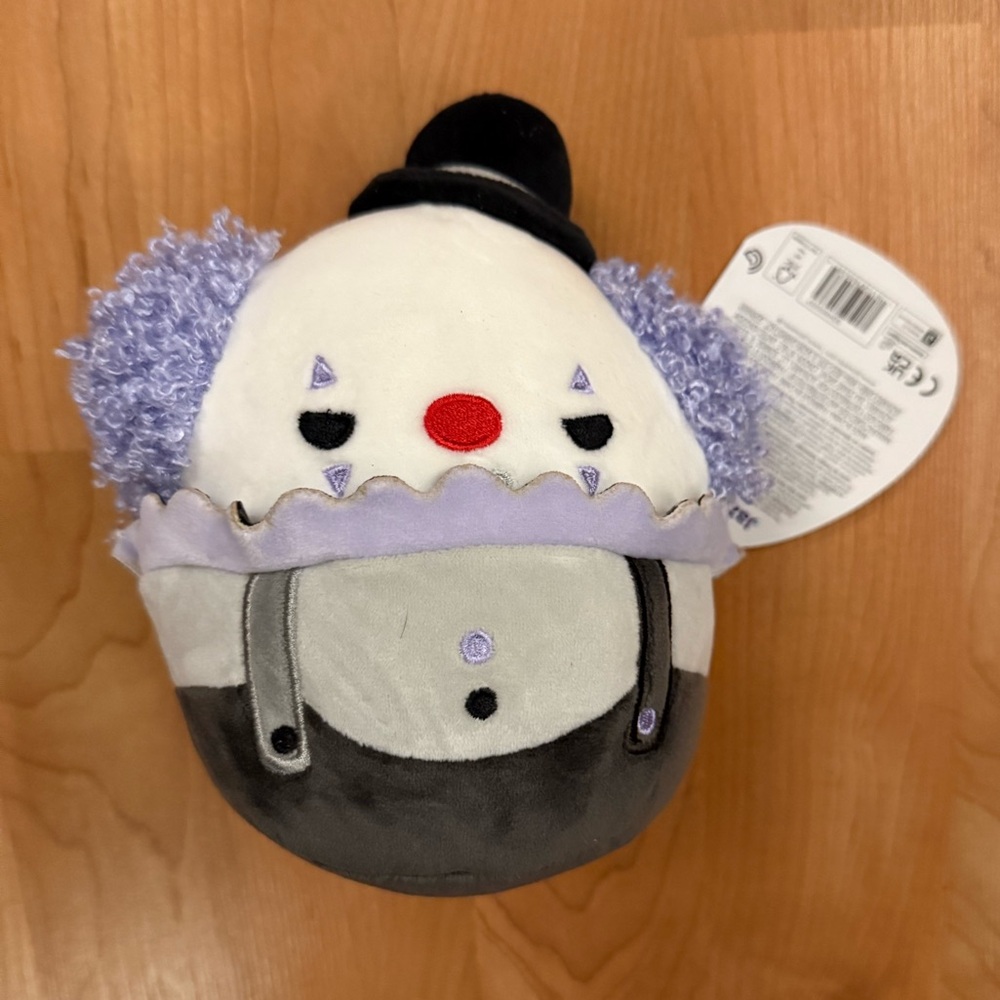 Squishmallows Ms K Clown 5” Plush Purple Black Halloween Spooky NWT